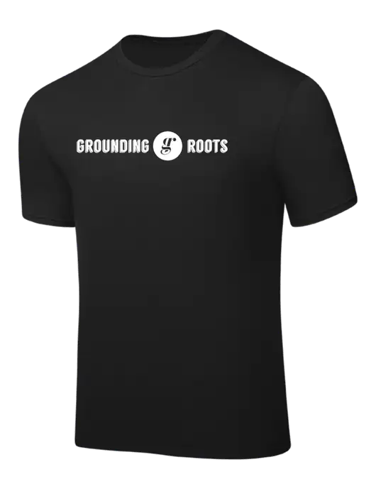 Black PosiCharge Competitor Tee w/Grounding Roots Logo