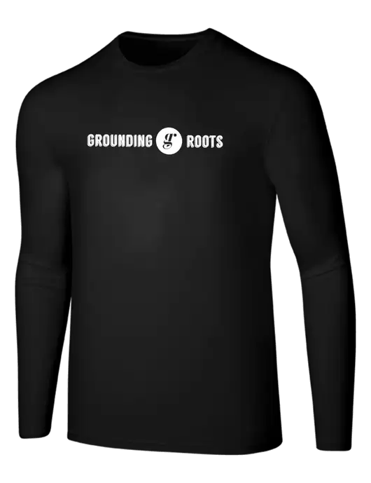 Seriously Soft Black Long Sleeve T-Shirt w/Grounding Roots Logo