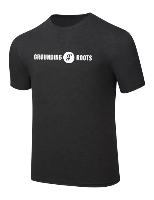 Simply Soft Black Frost 4.5oz  Poly/Combed Ring Spun Cotton T-Shirt w/Grounding Roots Logo