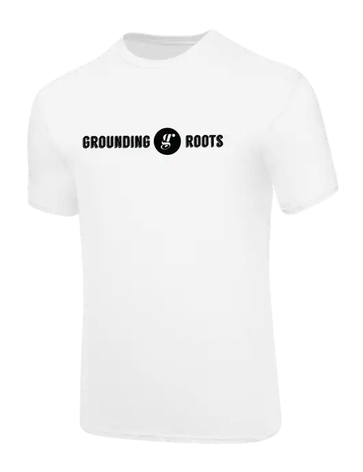 Core Blend White T-Shirt w/Grounding Roots Logo