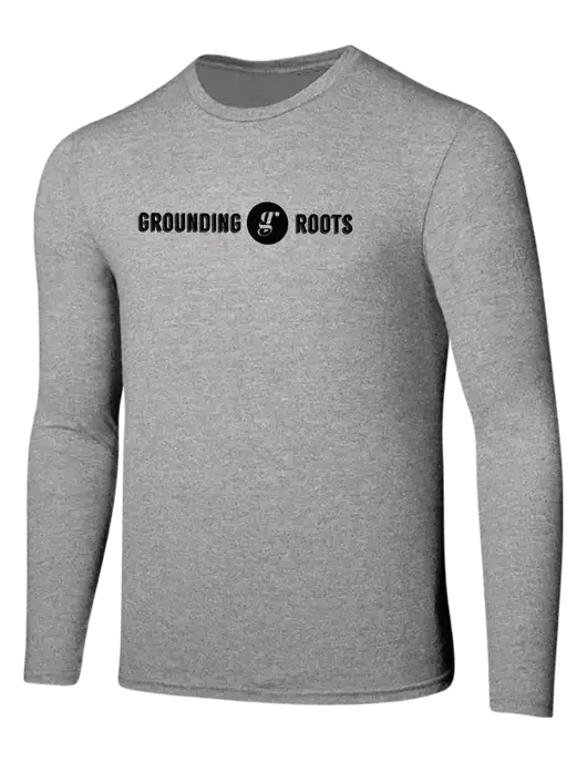 Seriously Soft Light Heathered Grey Long Sleeve T-Shirt w/Grounding Roots Logo