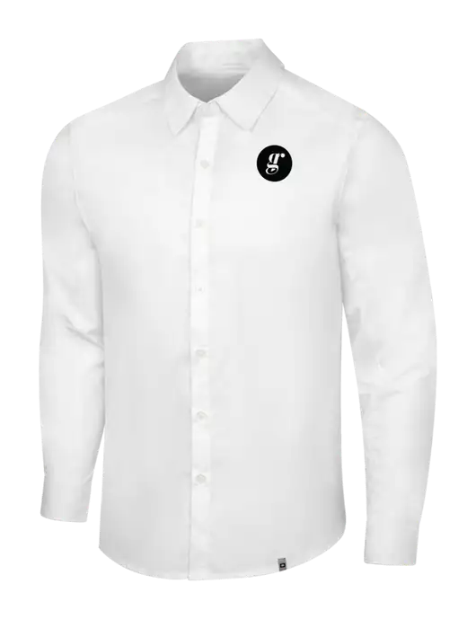 OGIO White Commuter Woven Shirt w/Grounding Roots Logo