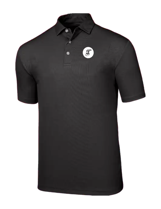 Callaway Birdseye Black Polo w/Grounding Roots Logo