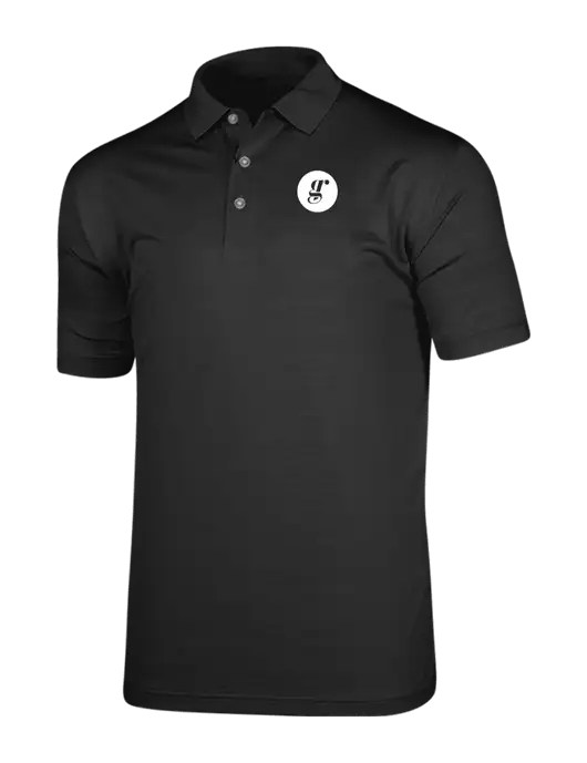 Callaway Vibrant Black Ventilated Polo w/Grounding Roots Logo