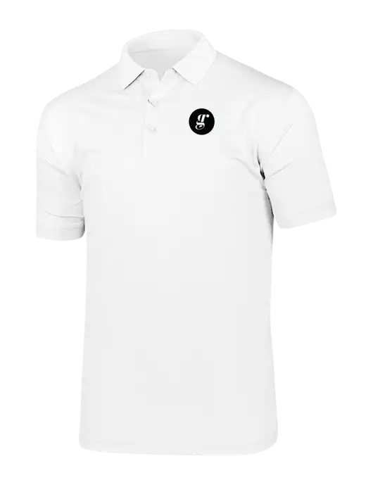 Callaway Vibrant Bright White Ventilated Polo w/Grounding Roots Logo