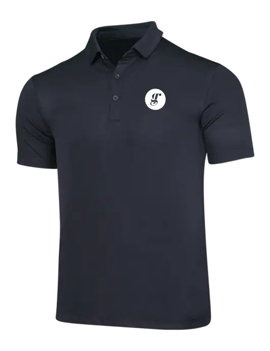 Black Posi-UV Pro Polo w/Grounding Roots Logo