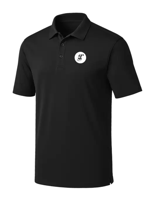 Black Silk Touch Performance Polo w/Grounding Roots Logo