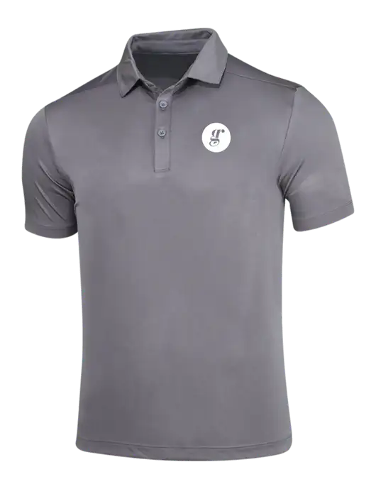 Dark Smoke Grey Posi-UV Pro Polo w/Grounding Roots Logo