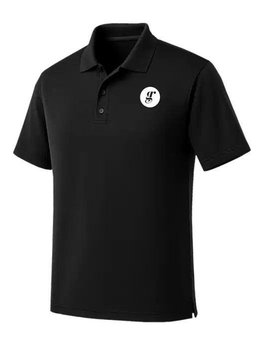 Black Dry Zone UV Micro Mesh Polo w/Grounding Roots Logo