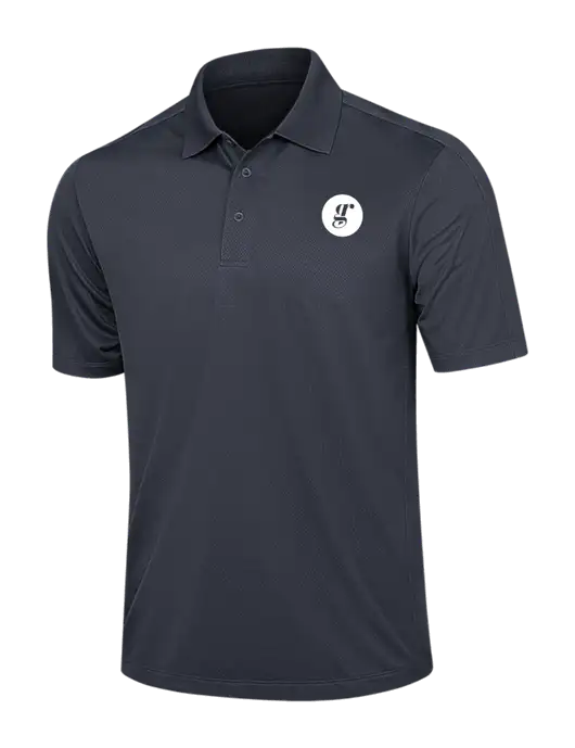 Dark Grey Diamond Textured Jacquard Polo w/Grounding Roots Logo