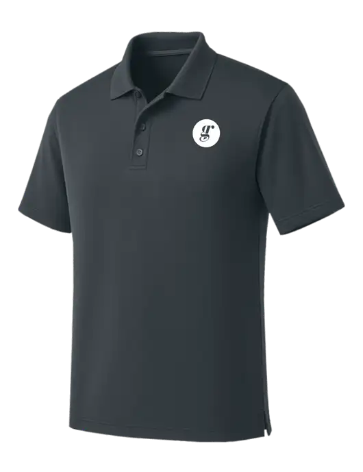 Dark Grey Dry Zone UV Micro Mesh Polo w/Grounding Roots Logo