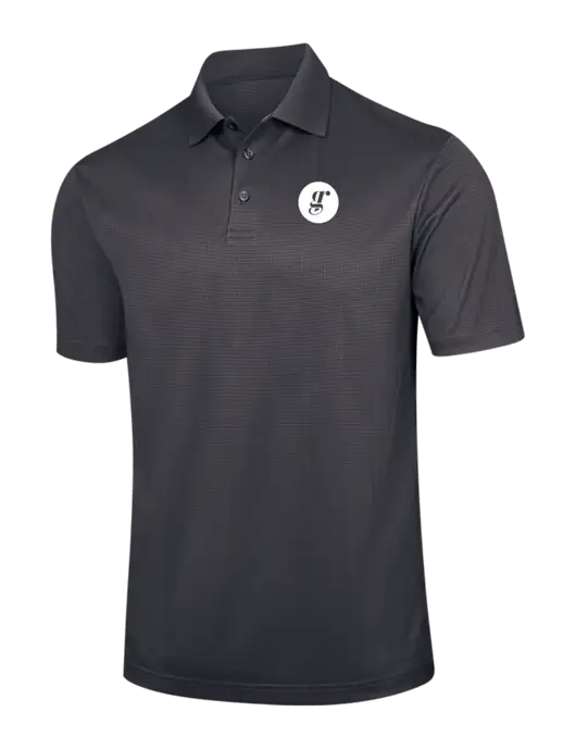 Dark Grey Performance Fine Jacquard Polo w/Grounding Roots Logo