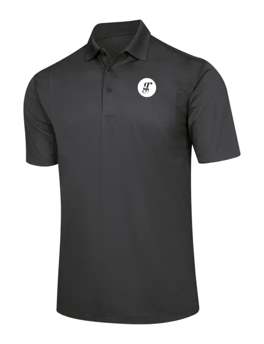 Dark Grey Micropique Sport-Wick Polo w/Grounding Roots Logo