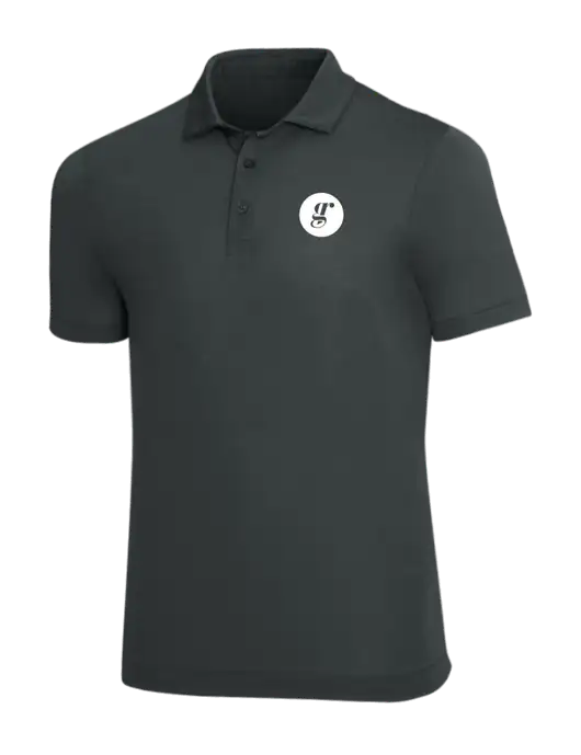 Mercer+Mettle Dark Grey Stretch Jersey Polo w/Grounding Roots Logo