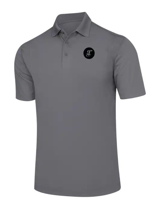 Medium Grey Micropique Sport-Wick Polo w/Grounding Roots Logo