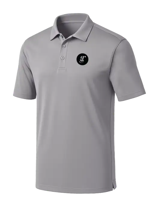 Light Grey Silk Touch Performance Polo w/Grounding Roots Logo