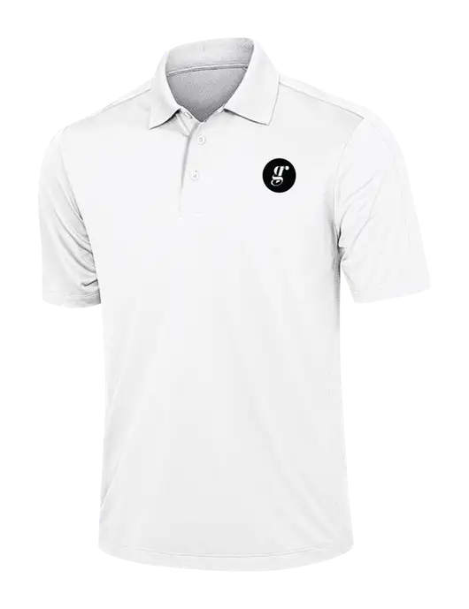 White Diamond Textured Jacquard Polo w/Grounding Roots Logo