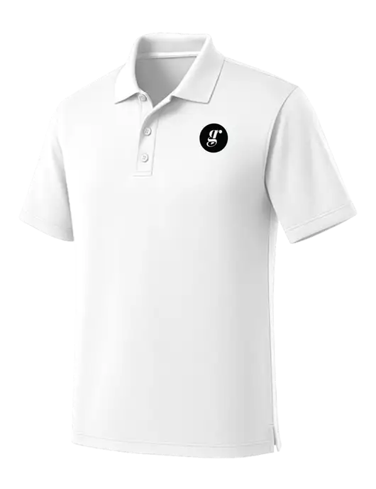 White Dry Zone UV Micro Mesh Polo w/Grounding Roots Logo
