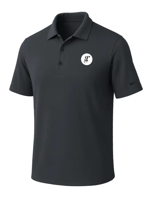 NIKE Dark Grey Dri-Fit Micro Pique Polo w/Grounding Roots Logo