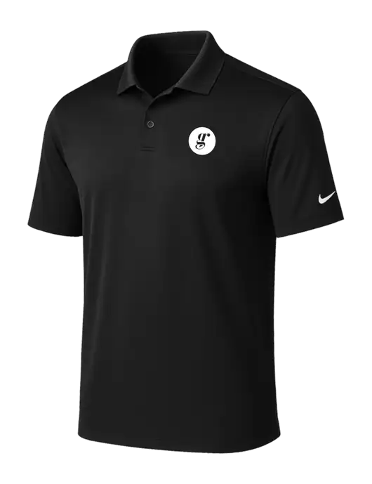NIKE Black Victory Solid Polo w/Grounding Roots Logo