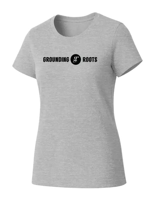 Womens Seriously Soft Light Heathered Grey T-Shirt w/Grounding Roots Logo
