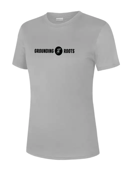  Womens Light Grey PosiCharge Competitor Tee w/Grounding Roots Logo