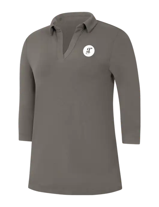 Womens Dark Grey Luxe Knit Tunic w/Grounding Roots Logo