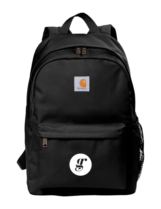 Carhartt Black Canvas Backpack w/Grounding Roots Logo