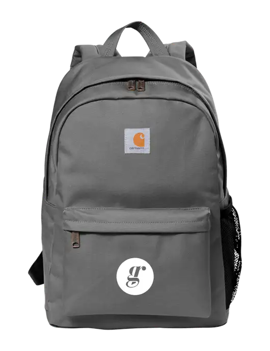 Carhartt Grey Canvas Backpack w/Grounding Roots Logo