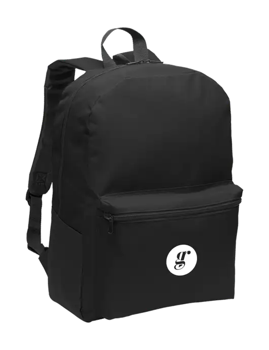 Casual Black Lightweight Laptop Backpack w/Grounding Roots Logo