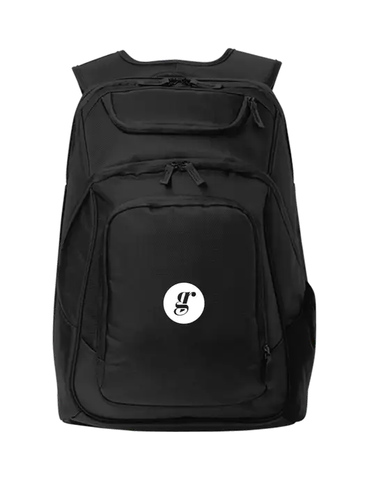 Executive Black Laptop Backpack w/Grounding Roots Logo