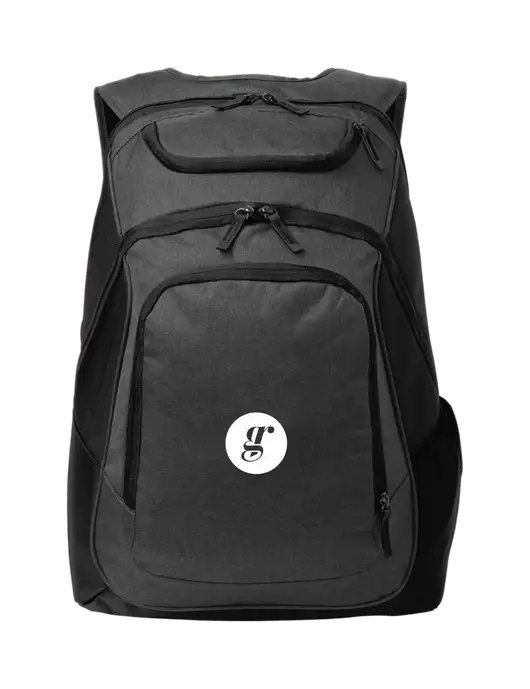 Executive Graphite Heather/Black Laptop Backpack w/Grounding Roots Logo
