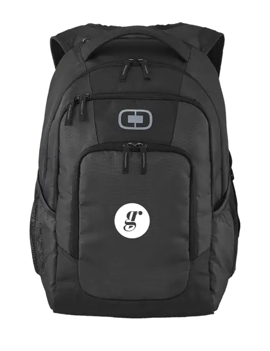 OGIO Diesel Grey Logan Laptop Backpack
 w/Grounding Roots Logo