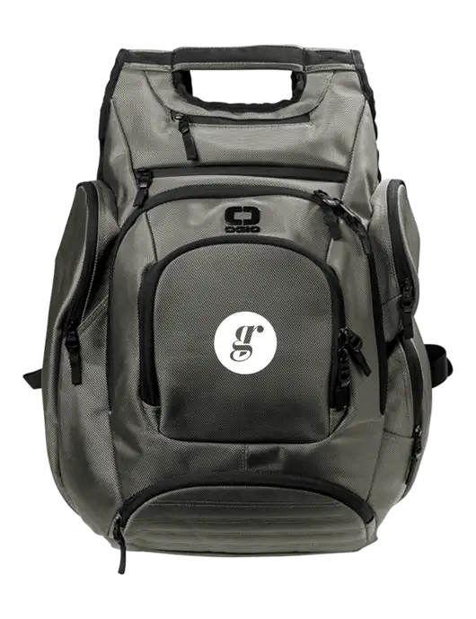 OGIO Medium Grey Metro Ballistic Laptop Backpack w/Grounding Roots Logo